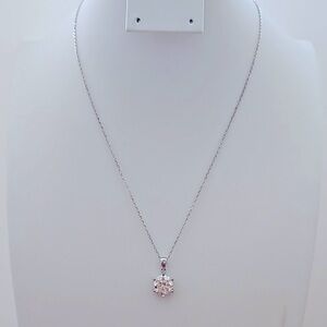 3 ct moissanite necklace 16 inches with 2 inches extender S925 platinum finish